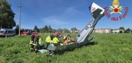 Velivolo svizzero precipita nel Comasco: due feriti gravi