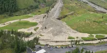 Cervinia, bomba d'acqua: esondano torrenti, distrutto il campo da golf