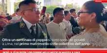 Per&ugrave;, il s&igrave; di oltre 100 coppie nelle nozze di massa a Lima