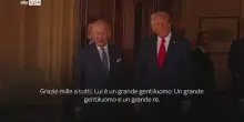 Trump, il saluto a re Carlo: 'Un grande gentiluomo'