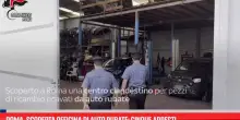Roma, scoperta 'officina' ricambi auto rubate