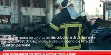 Kiev, drone russo colpisce un distributore: 4 feriti