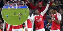 Madueke, che missile: sblocca così Bruges-Arsenal
