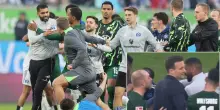 Tutti contro tutti, il Wolfsburg di Eriksen e l'Amburgo finiscono in rissa: la ricostruzione