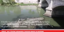 Roma, dal Tevere riemerge l'antico ponte di Nerone
