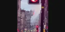Glasgow, incendio vicino a stazione centrale: crolla parte di edificio