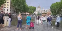 Roma, violento temporale: allagamenti a Ponte Milvio