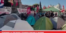 Tendopoli al Colosseo, studenti contro il riarmo