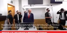 Proteste a Tel Aviv durante il processo a Netanyahu