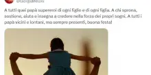 'Supereroi che aiutano e insegnano': il post di Meloni per festa pap&agrave;