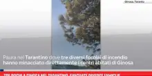 Tre roghi a Ginosa nel Tarantino, evacuate diverse famiglie