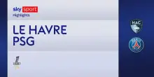 Le Havre-Psg 0-1: gol e highlights