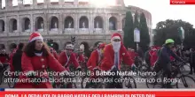 Roma, la Pedalata di Babbo Natale per i bambini di Peter Pan