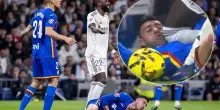 Rudiger, che fai? Ginocchiata al volto a Diego Rico durante Real Madrid-Getafe