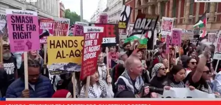 Londra, tensione tra cortei pro-Palestina e destra