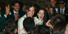 Matrimonio Damiano David e Dove Cameron a Montalcino, le foto