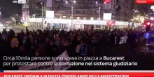 Bucarest, diecimila in piazza contro abusi magistratura