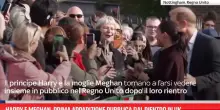 Harry e Meghan, prima apparizione pubblica dal rientro in UK