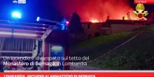 Lombardia, incendio al Monastero di Bernaga