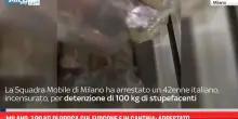 Milano, 100 kg di droga sul furgone e in cantina: arrestato