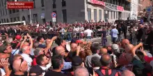 Funerali Baresi: l'arrivo di Ranieri e Baggio