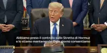 Trump: abbiamo il controllo Stretto di Hormuz