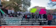 Usa, proteste a Charlotte dopo il raid dell’immigrazione