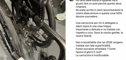 Manuel Bortuzzo, sedia a rotelle rotta dopo volo: 'Sono le mie gambe'