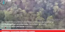Indonesia, elicottero precipita: 8 morti