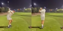 Sinner show anche col ferro: il video del 'riscaldamento' a golf per Doha