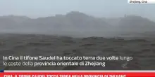 Cina, tifone Saudel tocca terra nella provincia di Zhejiang