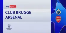 Champions, Club Brugge-Arsenal 0-3: il video dei gol