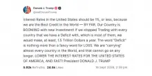 Fed rialza i tassi, Trump: abbiamo la migliore economia della storia