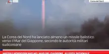 Missile nordcoreano nel Mar del Giappone, allerta regionale