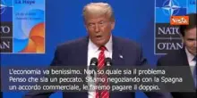 Vertice Nato, Trump: La Spagna vuole rimanere al 2% in difesa, per loro dazi doppi