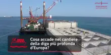 Completata la prima metà delle colonne per la nuova diga di Genova