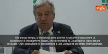Guterres (Onu): "Fondamentale l'immediato cessate il fuoco a Gaza"