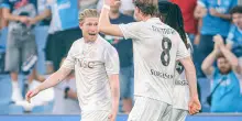 De Bruyne gol e il Napoli vince all'esordio: Sassuolo battuto 2-0
