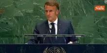 Abu Mazen in videoconferenza applaude Macron per riconoscimento Palestina all'Assemblea dell'Onu