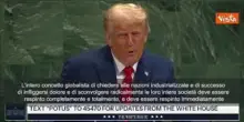 Trump all'Onu: Concetto di globalismo deve essere respinto immediatamente