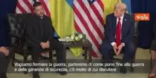 Zelensky: Vogliamo porre fine a guerra, con Trump parleremo anche di garanzie di sicurezza