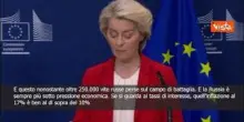 Von der Leyen: L'Ucraina resiste sul campo di battaglia