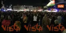 Il corteo per la Global Sumud Flotilla arriva a Piazzale Ostiense a Roma