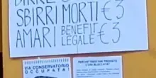 Il cartello della vergogna alla Statale di Milano: "Sbirri morti 3 euro"