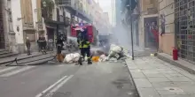 Palermo, principio di incendio ad un mezzo RAP in servizio in via Maqueda