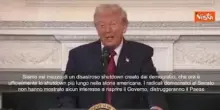 Trump: Disastroso shutdown creato da filibustieri democratici, è il più lungo della storia
