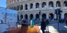 Quel tronco di pino abbandonato davanti al Colosseo #lafotodeilettori
