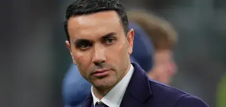 Raffaele Palladino a Zingonia per la firma con l'Atalanta