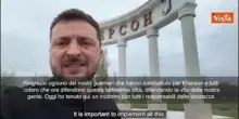 Zelensky a Kherson: Dev'essere protetta con più sistemi senza pilota