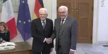 Mattarella a colloquio con Steinmeier a Palazzo Belleuve, a Berlino